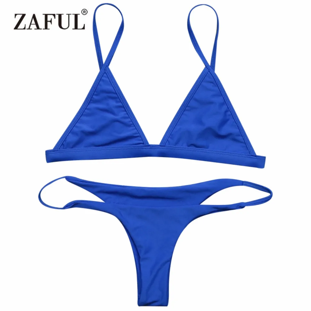 Zaful Woman Swimsuit 2017 New Bikini Saxy Unlined Micro Bikini Plunge