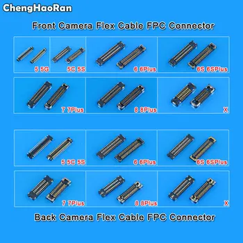 

ChengHaoRan Front/Back Rear Camera Flex Cable FPC Connector On Motherboard for iPhone 5 5G 5C 5S 6 6S 6SP 7 8 Plus X