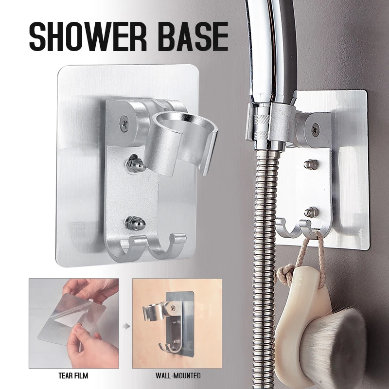 

Aluminum Spray Nozzle Bracket Economic Bathe Shower Pedestal Hooks Handheld Shower Holder