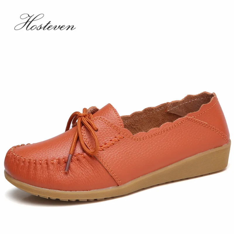 

Hosteven Women's Shoes Fashion Casual Woman Driving Loafers Moccasins Soft Genuine Leather Flats Shoes Large Size 35-40