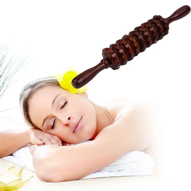 Multifunctional Wooden Abdominal Massage Roller Stick Release Pain