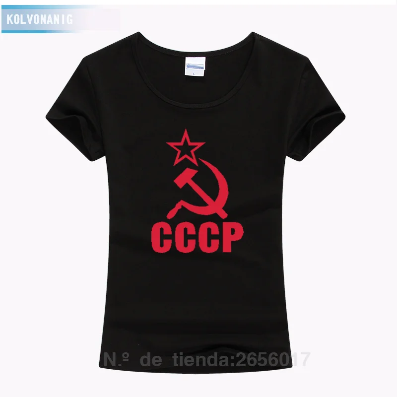 KOLVONANIG 2021 Летняя женская футболка с принтом российского СССР Советского Союза