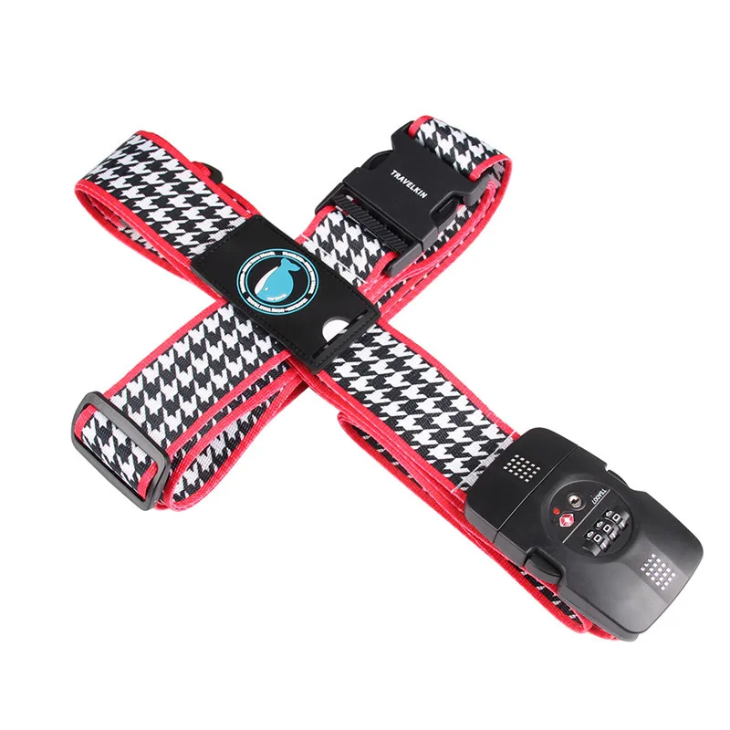 TSA 3-Digit Password Lock Adjustable Luggage Strap Travel Suitcase Band Belt Baggage Strap Fit for 20-32'' Suitcase TSA 3-Digit Password Lock Adjustable Luggage Strap Travel Suitcase Band Belt Baggage Strap Fit for 20-32'' Suitcase