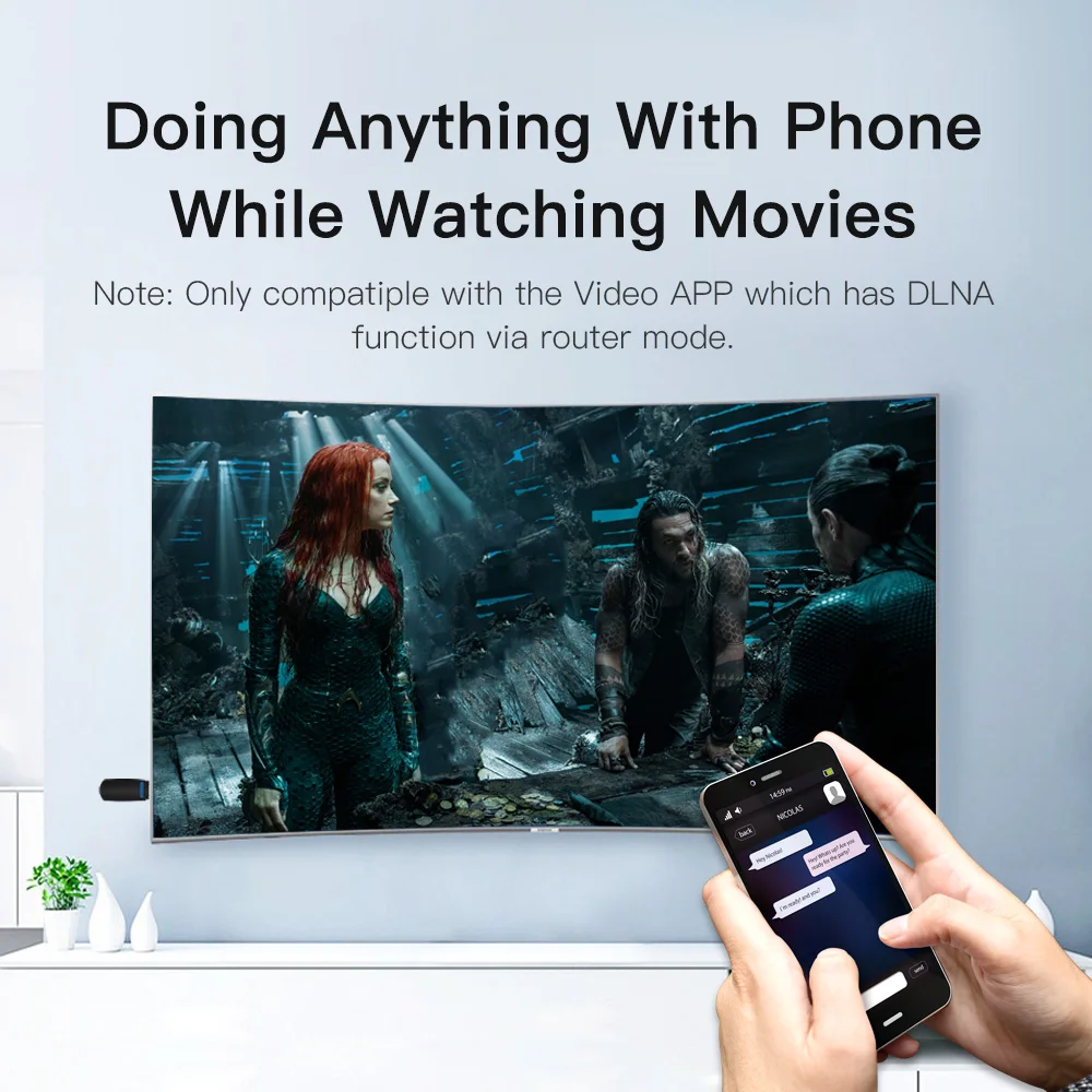  GGMM Miracast TV Stick Android Dongle WiFi Wireless Mini HDMI TV Tuner 5G/2.4G DLNA AirPlay Chromca