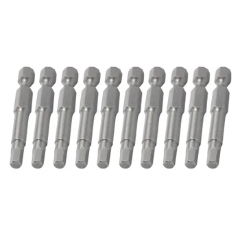 

LIXF HOT Magnetic 4mm Tip 6.3mm Shank Diameter Hex Screwdriver Bit 10 Pcs