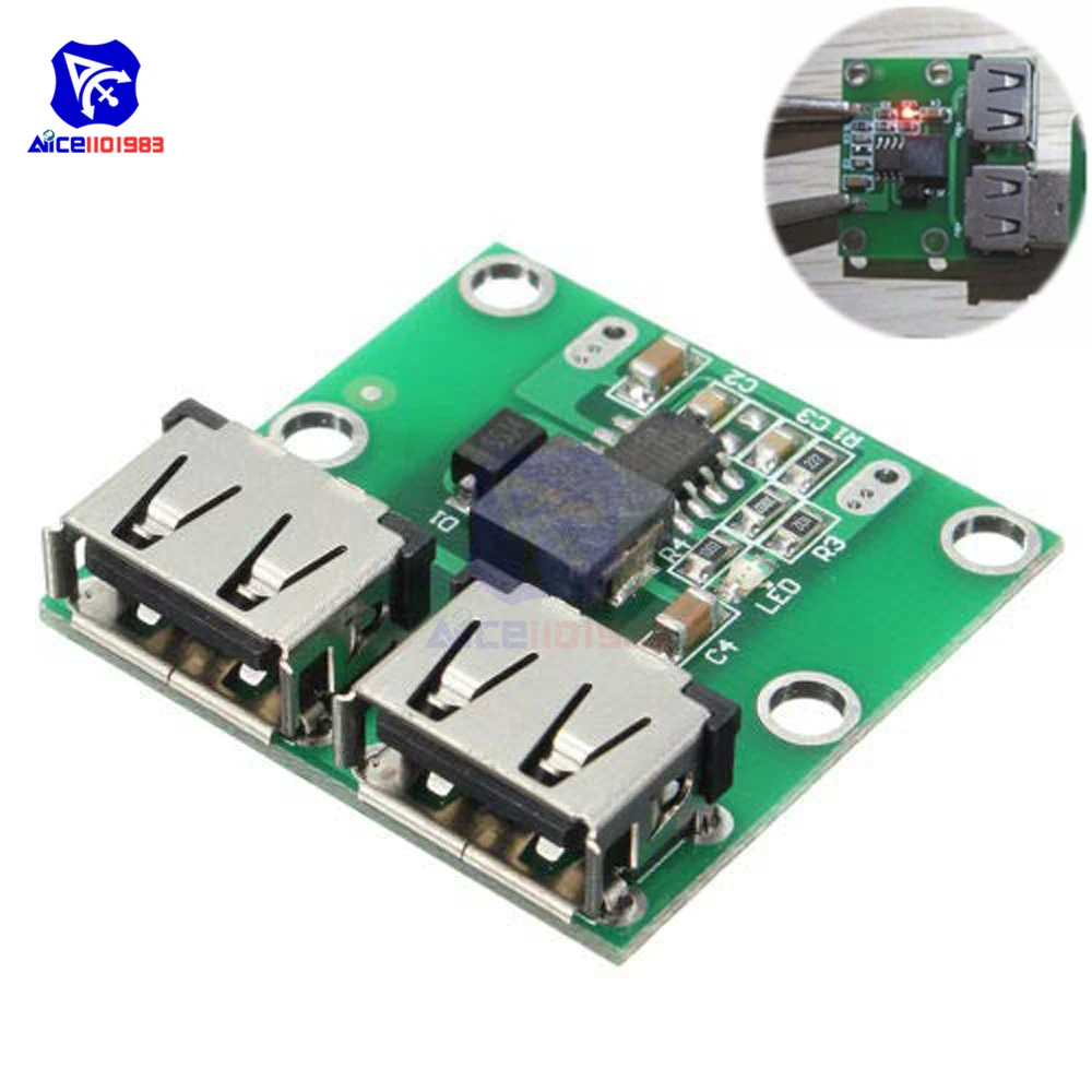 2/5/10pcs DC-DC 9v/12v/24v to 5 V 3 A Step Down Power modules USB Vehicle Charger