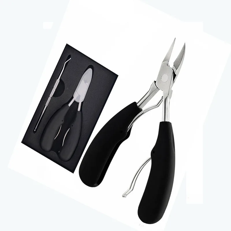 

1 PCS Dead Skin Scissors with Nail Knife for Nail Clippers Stainless Steel Rubber Handle Multifunctional Nail Tools Kits