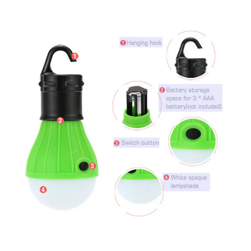 LED 3 Modes Adjustable Led Portable Lanterns Lamp SOS Night Lights for Tents Camping Outoor Fishing (12)