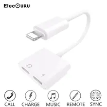 2 in 1 Dual Lightning Adapter Charging Audio Adapter For iPhone 8 7 Plus 10 X Charger Splitter Headphone Adapter High Quality