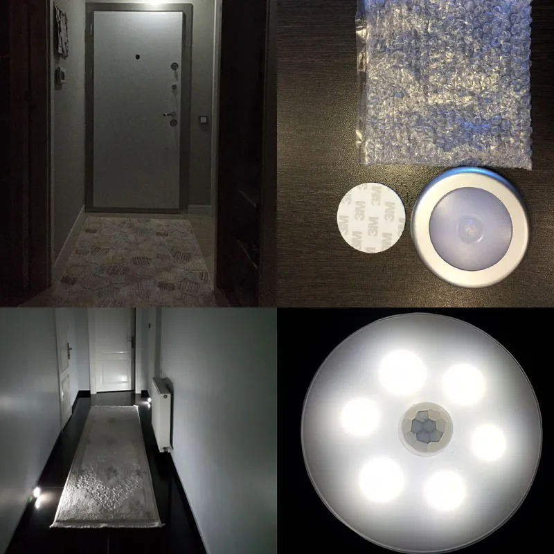 EeeToo светодиодный PIR светильник с датчиком движения, светильник для шкафа, лампа для кухни, детская спальня, лестница, освещение для шкафа, настенный светильник, питание от батареи