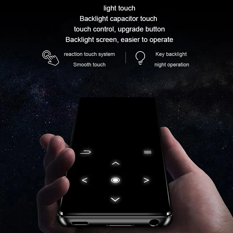 

BENJIE K11 2.4 Inch Touch Screen HIFI Bluetooth Mp3 Music Player 8GB Lossless Mini Portable Audio Player FM Radio Ebook Recorder