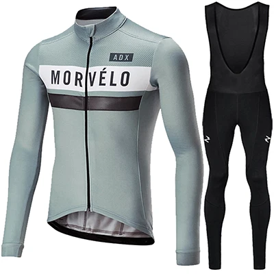 Morvelo комплект велосипедной одежды с длинными рукавами Pro team Jersey мужской костюм дышащий для занятий спортом на улице одежда велосипед MTB Одежда 9D pad - Цвет: SET  D