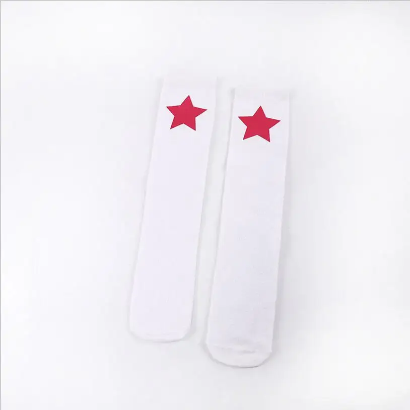 Kids Knee High Socks School White Socks Skate Children Baby Long Tube Leg Warm Girls Boys Football Stripes Cotton Sports - Цвет: kids Socks 18