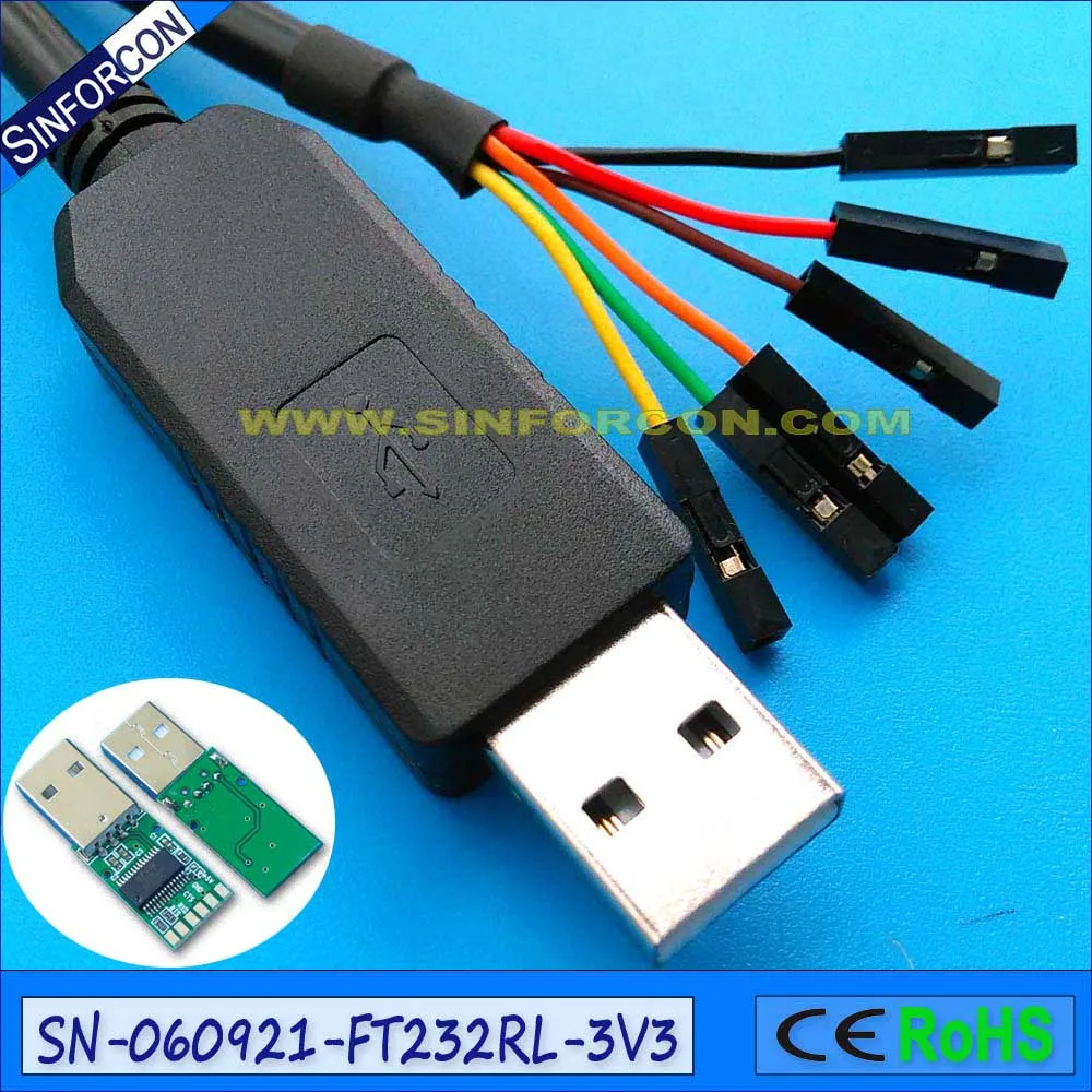 Ftdi ft232r usb uart ttl адаптер кабель совместимый с ftdi отладочный кабель|adapter cable|usb adapter