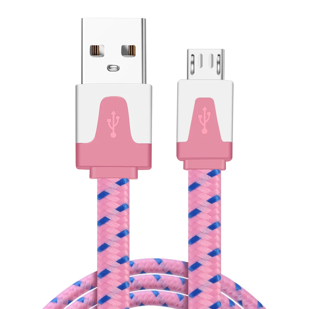 ROMICHW Micro USB кабель для быстрой зарядки USB кабель для передачи данных Android мобильный телефон usb зарядный шнур для samsung Xiaomi huawei нейлоновый кабель