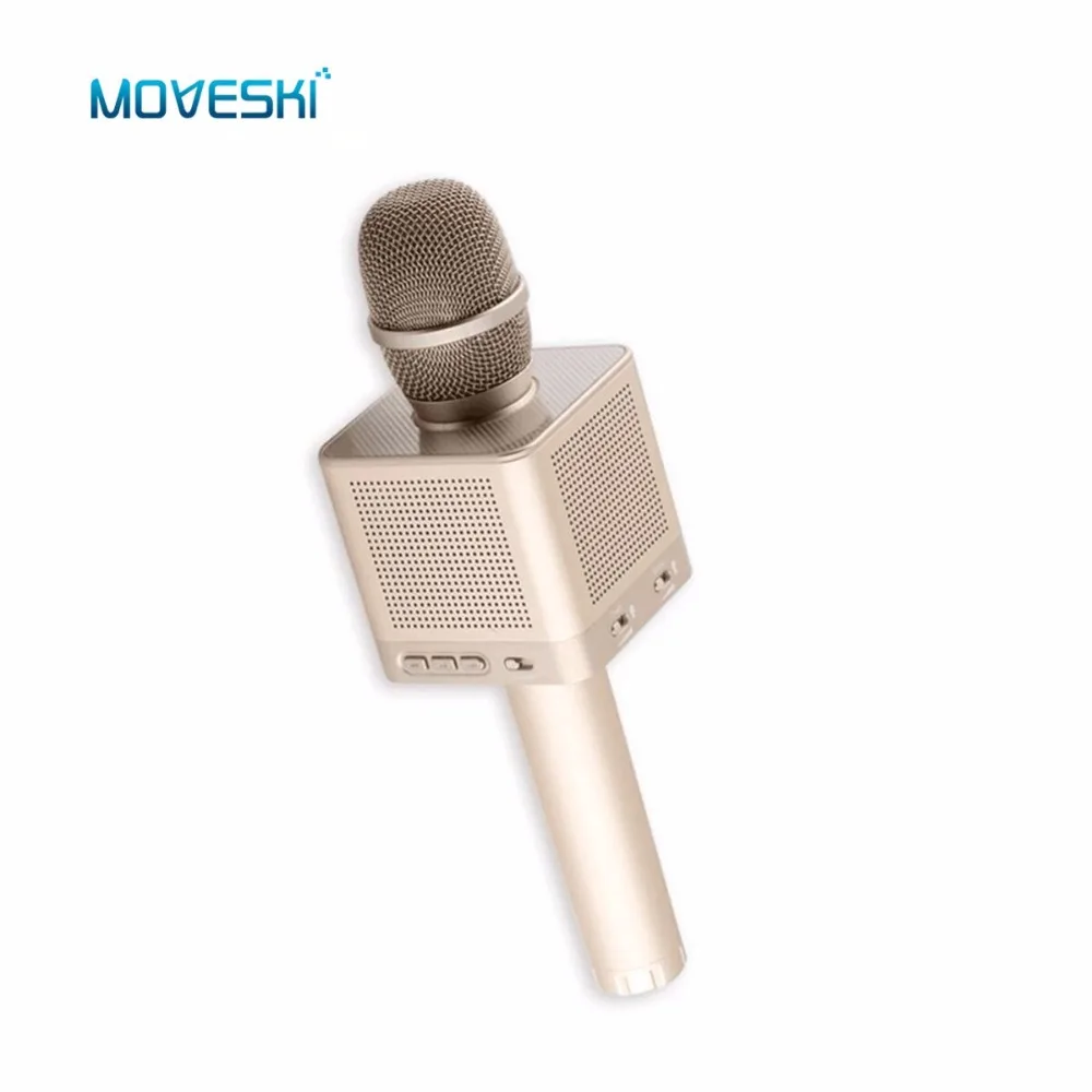 

Moveski Q10S Wireless Karaoke Microphone Stereo Bluetooth KTV Player Smartphone Microphone Speaker Voice Change Mic