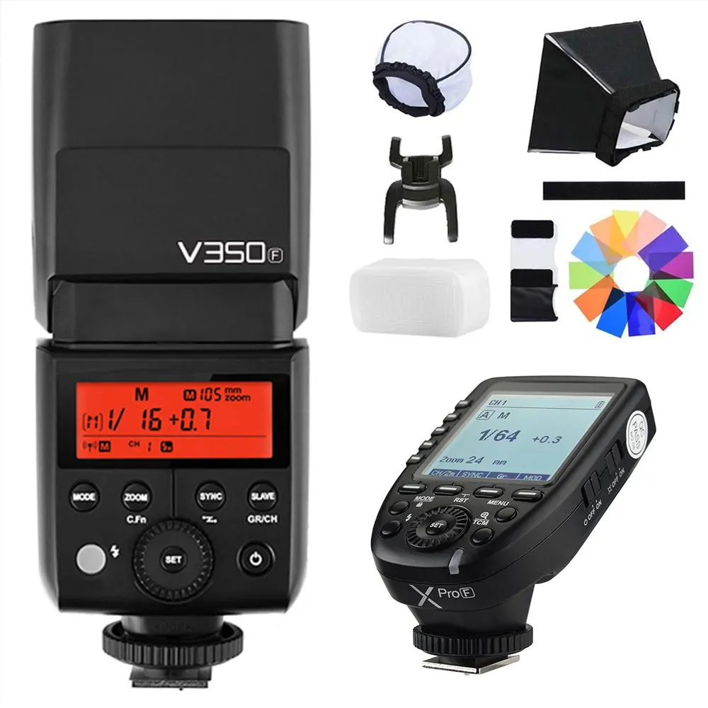 

Godox V350F TTL HSS 1/8000s Speedlite Flash With Built-in 2000mAh Li-ion Battery For Fujifilm/ Fuji