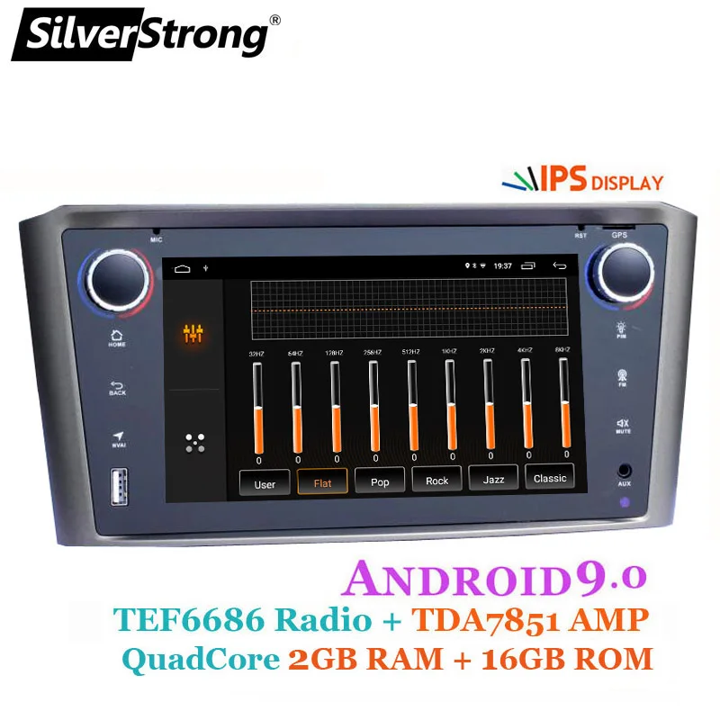 Flash Deal SilverStrong Android9.0 Car Radio Navi for TOYOTA Avensis 2din Car Navigation android9.0 2din 5