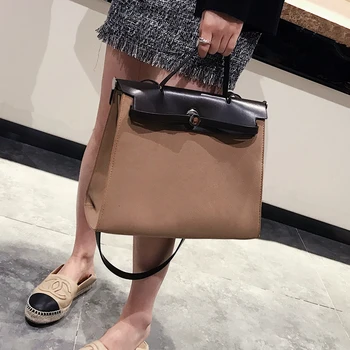 

LXTAZG Fashion Famous Designer Brand Women Nubuck leather Handbags vintage Shoulder Bag lady luxury composite bag Messenger Bags