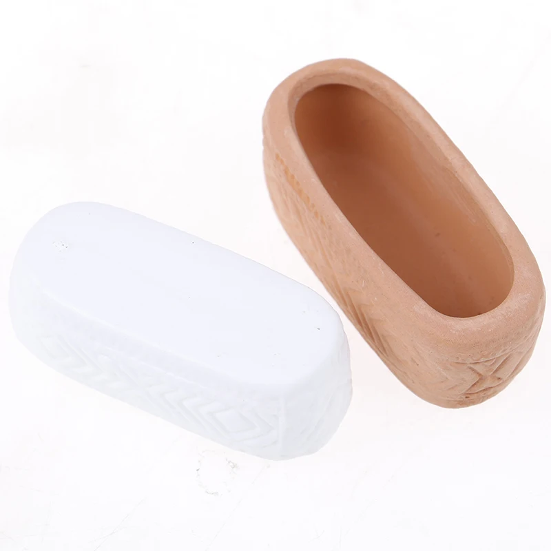 

Mini Ceramic Flowerpot Simulation Garden Flower Pot Model Toy for Doll House Decoration 1/12 Dollhouse Miniature Accessories