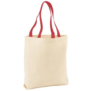 Liberty Bags 8868 Cotton Canvas Tote Natural & Red - One Size (1)