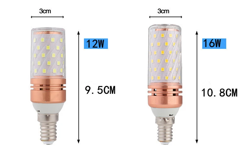8W 12W 16W LED Corn Light E14 E27 SMD2835 AC220V Household Decorative Chandelier Table Lamp (7)