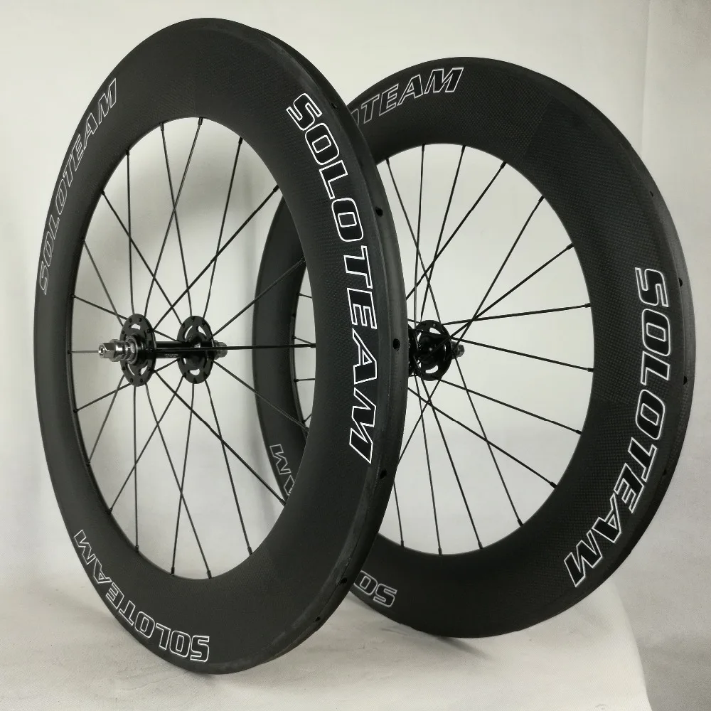 Excellent Track Fixed hubs 30mm 38mm 45mm 50mm 60mm 88mm carbon wheels 700c carbon bicycle wheels soloteam road bike carbon wheelset 6