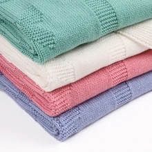 Buy Infant Baby Blanket For Newborn Soft Toddler Kid Swaddling Wrap Bedding Blankets Flower Knitted Children Stroller Linens 95*75cm Free Shipping