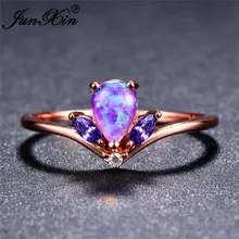 Junxin Seis Garras Círculo Blancoazul Ópalo De Fuego Anillo Junxin Seis Garras Círculo Blancoazul Ópalo De Fuego Anillo