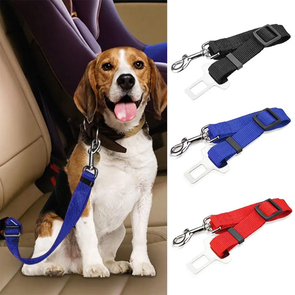 

TPFOCUS Pet Dog Cat Car Seat Belt Adjustable Harness Seatbelt Lead Leash for Small Medium Dogs Travel Clip Pet Supplies 6 Color