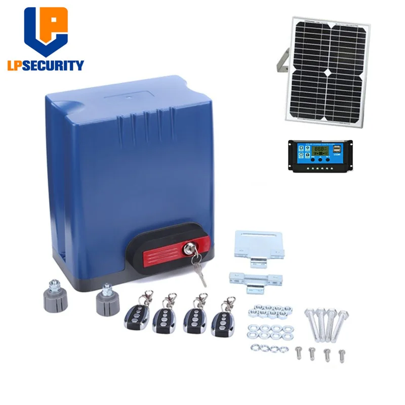 DC24V 220VAC Sliding Gate Opener 800KGS Solar Powered Gate Opener y Accessory Kit GSM /wireless keypad optional