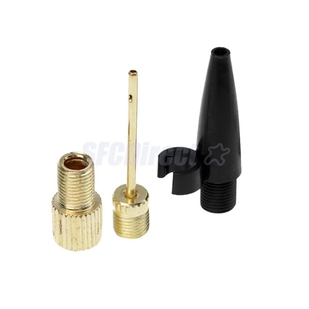3pcs Sports Ball Inflating Kit Presta to Schrader Valve Adapter Bike
