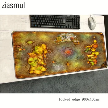 

Azeroth map mouse pad 900x400x2mm mats big Computer mouse mat gaming accessories HD print mousepad keyboard games pc gamer