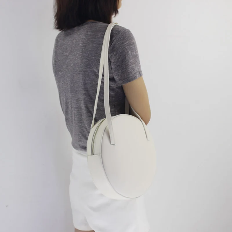 Женская сумка из натуральной кожи с круглым вырезом|women bag genuine leather|bag leatherwomen |