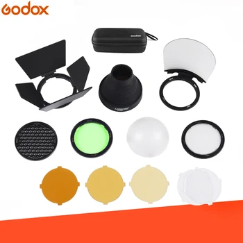 

Godox AK-R1 Barn Door, Snoot, Color Filter, Reflector, Honeycomb, Diffuser Ball Kits for Godox AD200 and H200R Round Flash Head