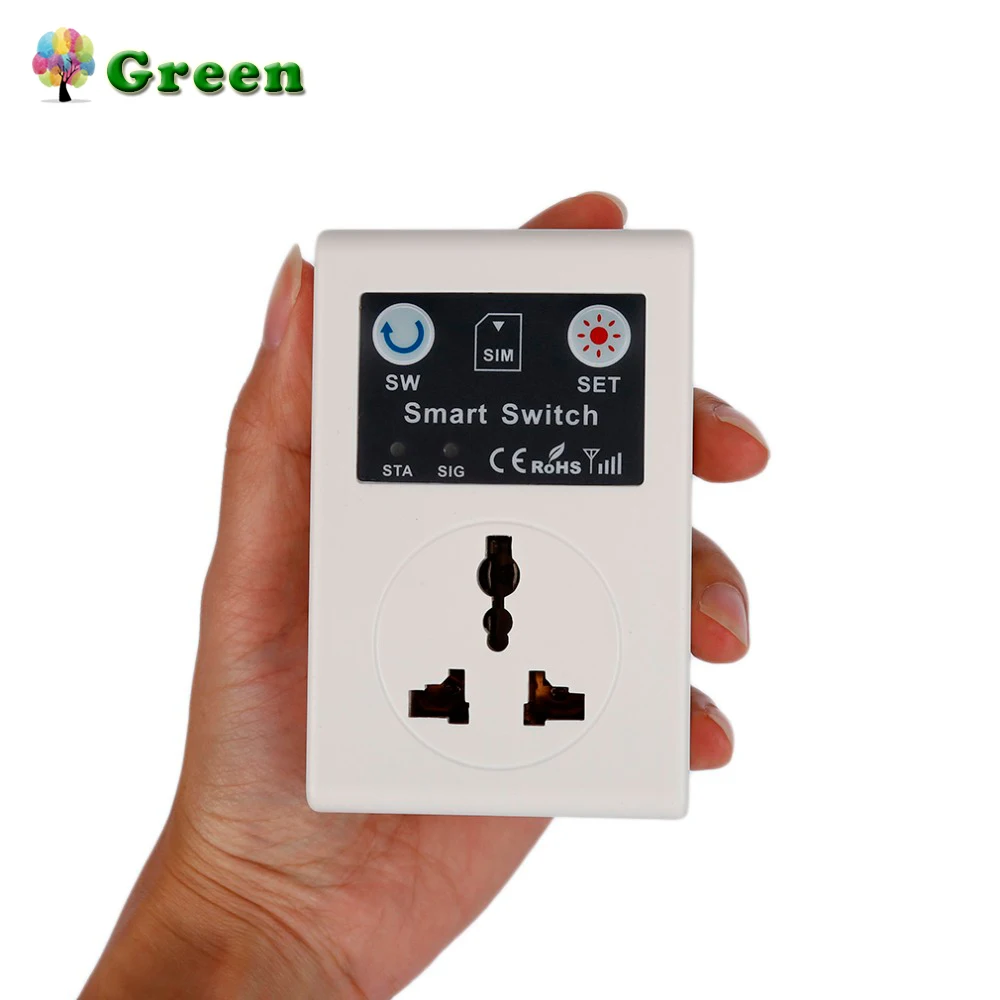Professional 220V Phone RC Remote Wireless Control Smart Switch GSM Socket Power Plug for Home Household Appliance
