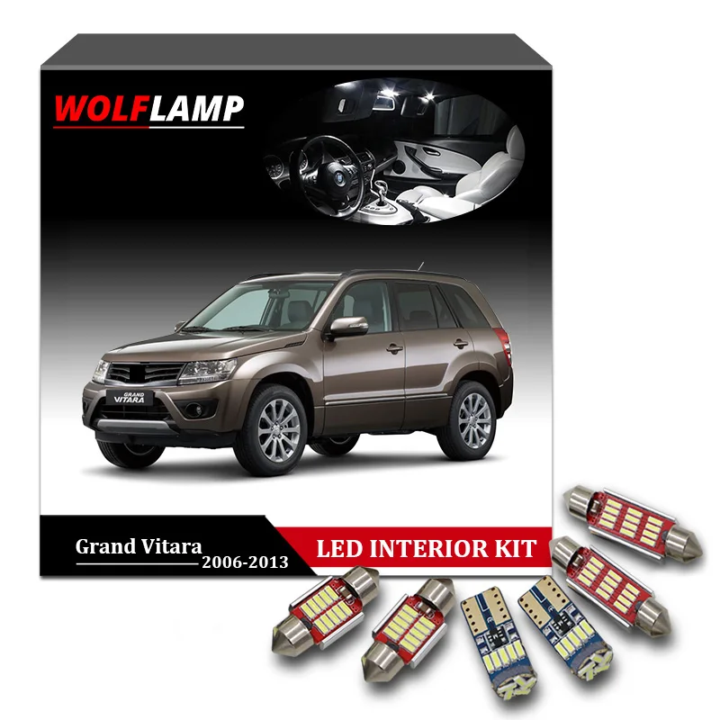 Wolflamp 12Pcs Ice Blue White LED Interior Car Lights For 2006 2013