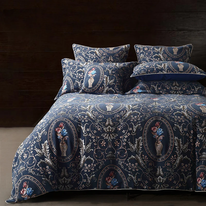 Thick Cotton Bed set Bohemia Luxury European classic Bedding sets Queen