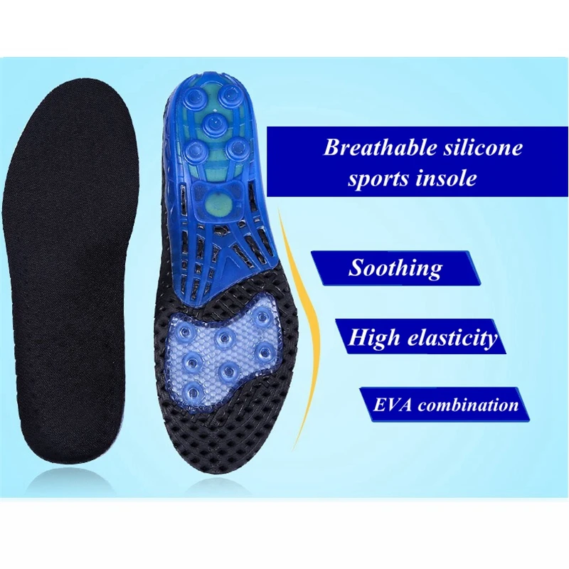 Удобные силиконовые стельки ортопедические стельки амортизирующие подушечки для ухода за ногами подошвенный фасциит спортивные стельки для бега для мужчин
