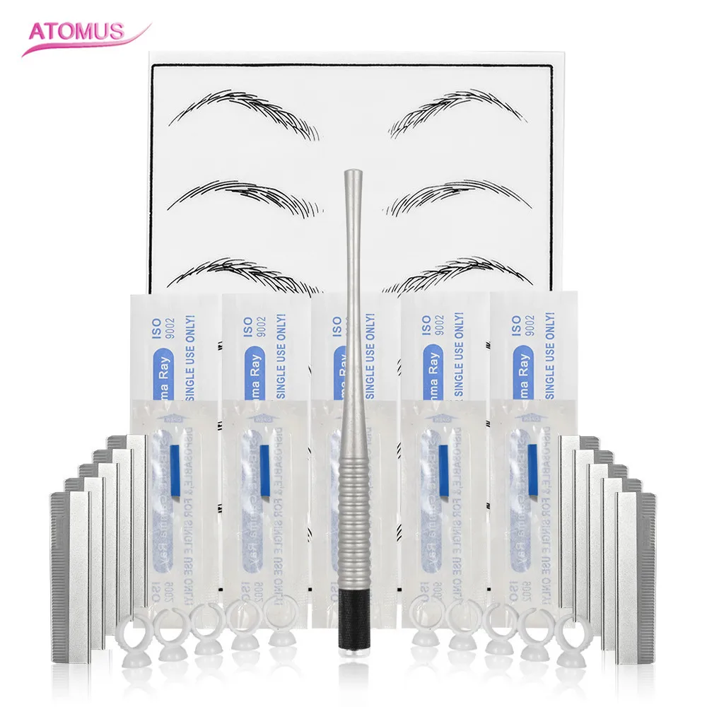 

Tebori Microblading Practice Leather Skin Scraping Knife De Tinta Para Sobrancelha Definitiva Fake Tattoo Kit Pen Tatouage