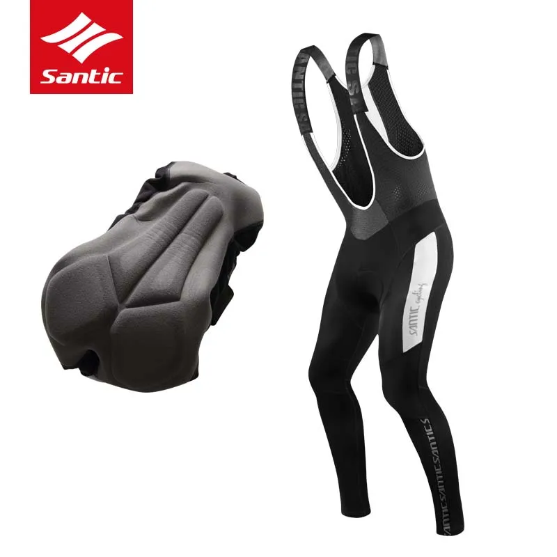 Santic Cycling Bib Pants Men Winter Thermal Fleece MTB Bike Trousers 4D Padded Mountain Road Cycling Clothing Pantalon Ciclismo Santic Cycling Bib Pants Men Winter Thermal Fleece MTB Bike Trousers 4D Padded Mountain Road Cycling Clothing Pantalon Ciclismo