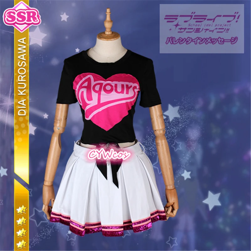 Customized Love Live Sunshine Aqours Kurosawa Dia Miracle Wave карнавальный костюм Униформа Рождественский