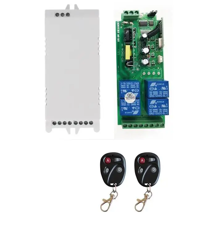433 92 MHZ 85v ~ 250V 110V 220V 240V 4CH RF беспроводной пульт дистанционного управления реле двери