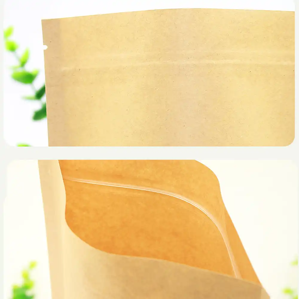 Download 5pcs Stand Up Kraft Paper Bag With Transparent Window Zip Lock Kraft Paper Pouch Zip Lock Sealable Pouch Food Candy Storage Gift Bags Wrapping Supplies Aliexpress PSD Mockup Templates