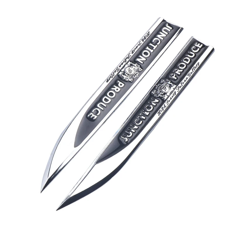

Car styling 2PCS Junction Produce Emblem Badge Sticker JP 3D Metal Fender Side Decals for Nissan Honda Toyota Infiniti BMW AUDI
