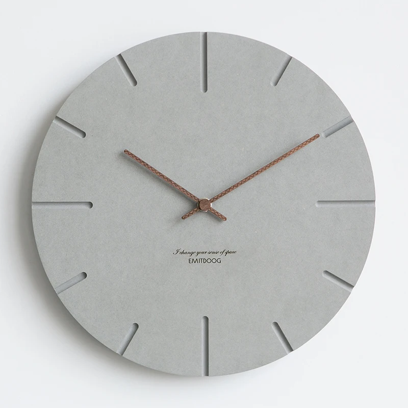 

Room Hanging Clock Bedside Mute Wood Clock Home Decor 12 Inch Nordic Wall Clock Modern Creative Clock Minimalist Living