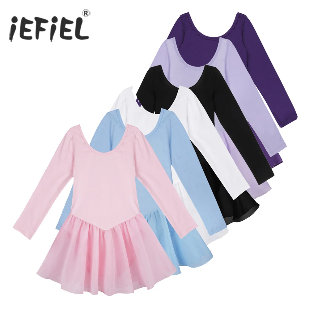 

iEFiEL Ballet Dress Kids Teen Chiffon Professional Ballet Tutu Dress for Girls Gymnastics Leotard Dance Dress Costume Dancewear