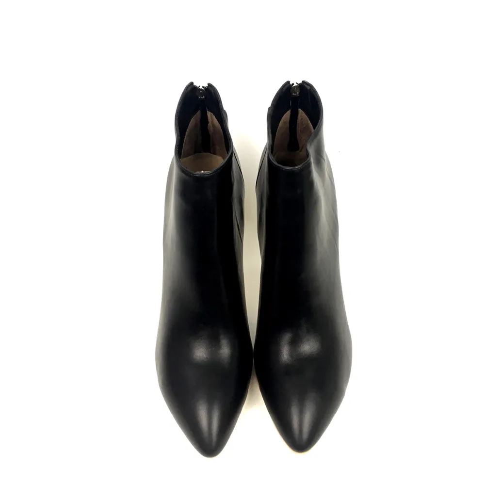 Aiyoway ~ Dames Talon Robe 5 Chaussons Bottes 13 Femmes Sexy Automne Nous Taille Parti Cheville Pointu Haut Noir Hiver Zip Retour Bout qRwEqX7r