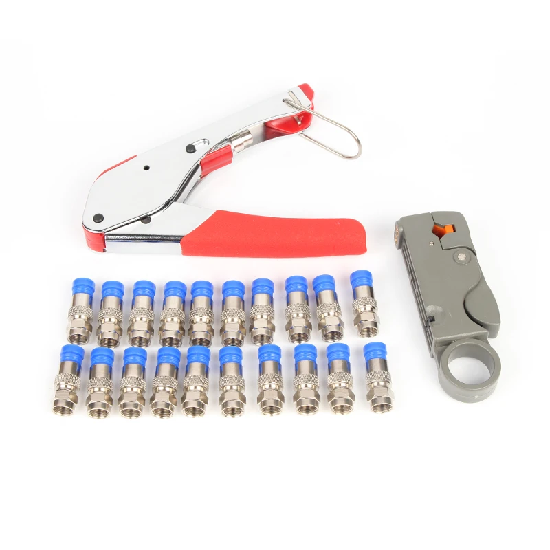 

22 in 1 Multi Tool Crimping Pliers Wire Stripping Pliers Combination Tool Set with 20 pcs Waterproof Extrusion Head PC Tools