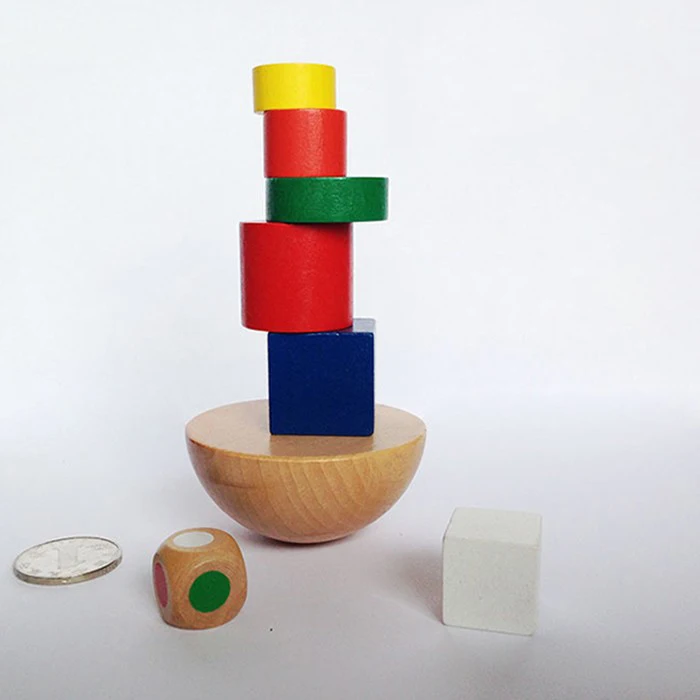 Educational wooden toys hemisphere balancing game blocks Development brain Exercise the child